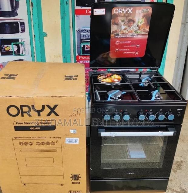 Oryx Cooker 60 by 60 3 Gas +1 Electric,Oryx 60*60 Black