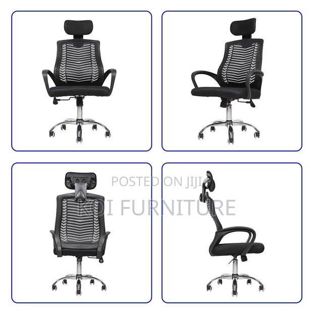 Office Chairs; Ergonomic Headrest Home Office Working Chair - thumbnail 3
