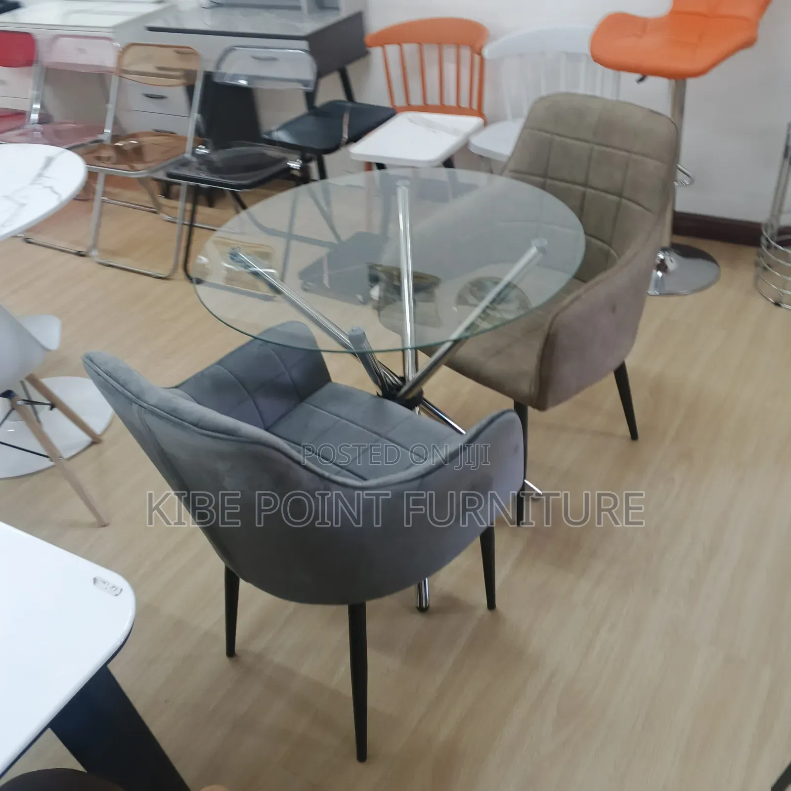 Dining Table Top Class and Chairs Available