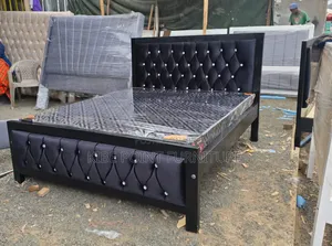 All Black Home Bed and Mattress 5by6 Bed Available