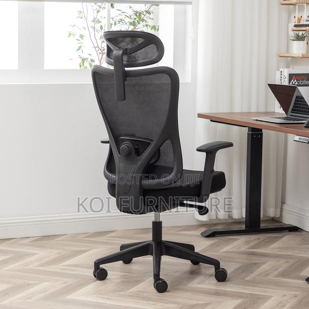 Office Chairs; High Back Fabric Orthopedc Office Desk Chairs - thumbnail 4