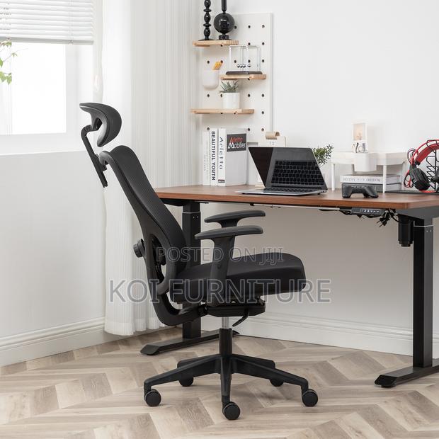 Office Chairs; High Back Fabric Orthopedc Office Desk Chairs - thumbnail 5