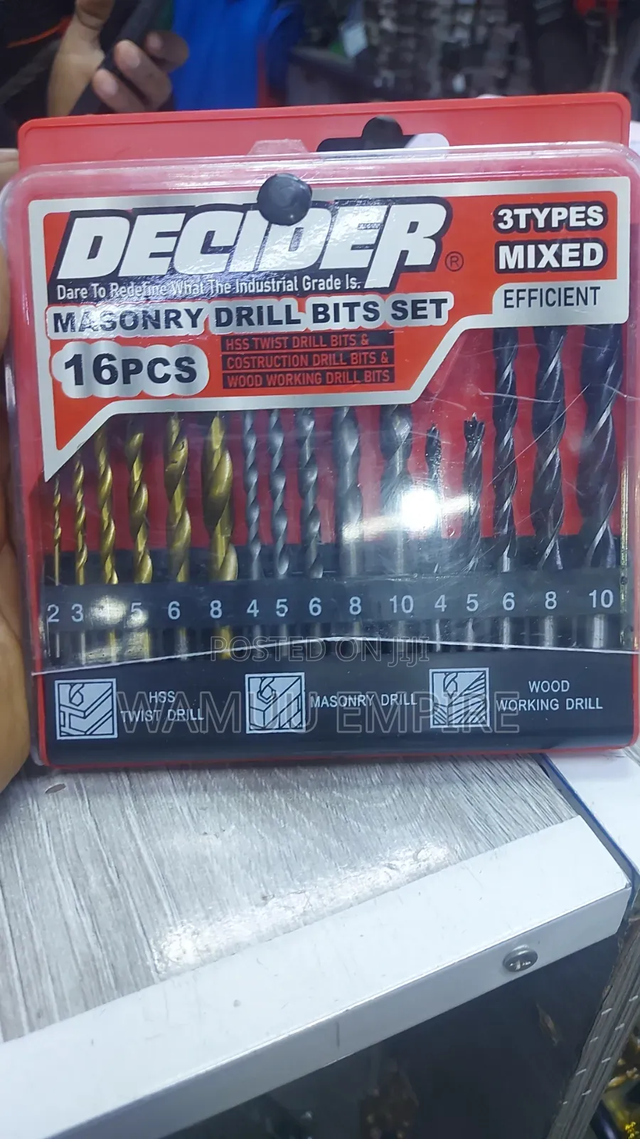 Decider Brand 16-Piece Mixed Drill Bit Set,