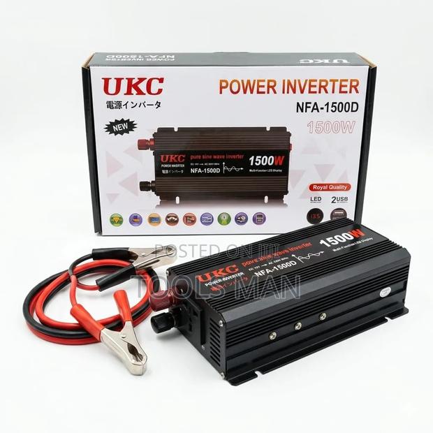 Ukc 1500w Pure Sine Wave Power Inverter Nfa-1500d - Dc 12v to Ac 220v.