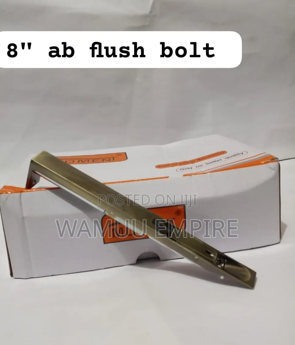 8-Inch Flush Bolt With an Antique Brass (Ab) Finish,