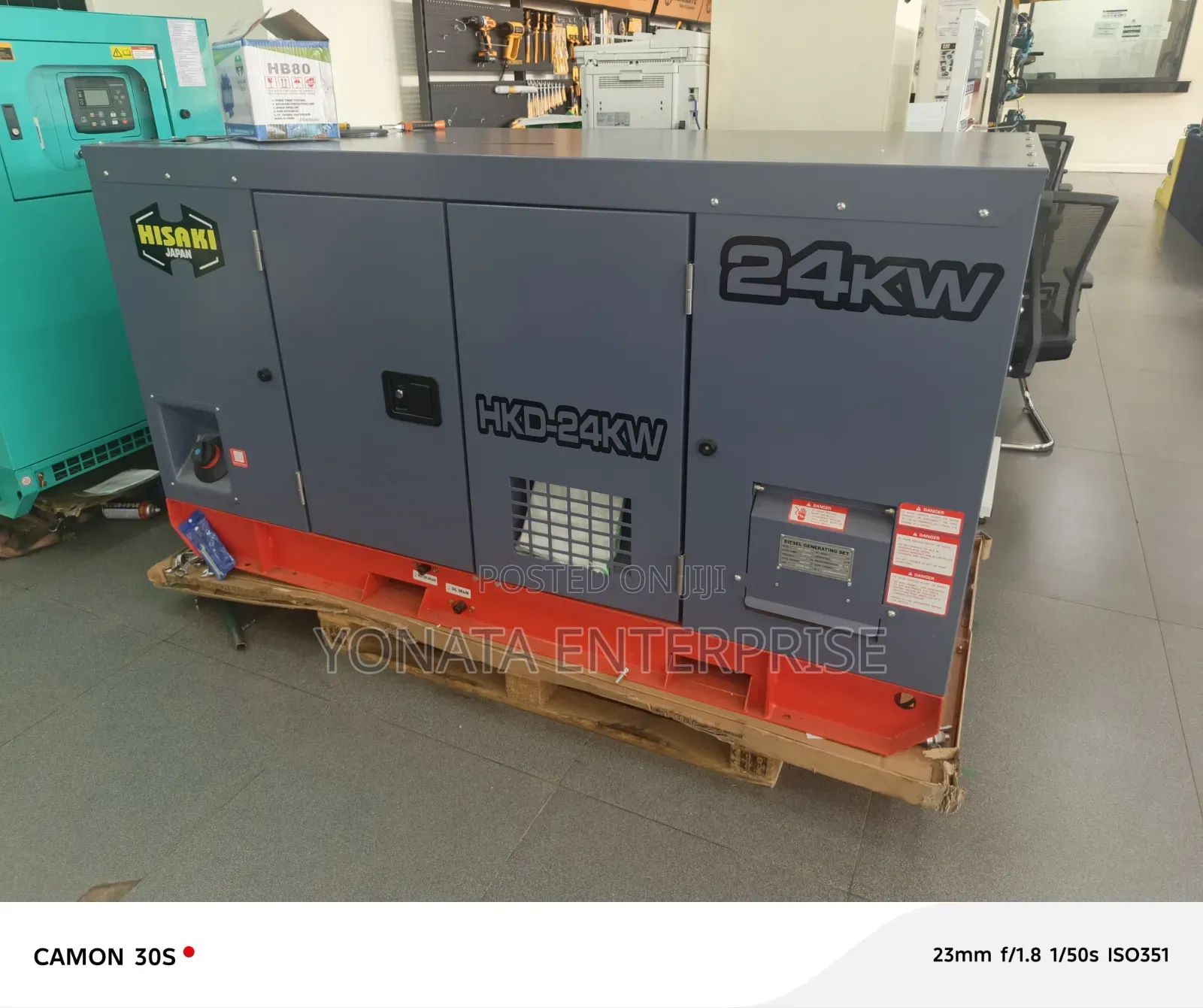 30kva/24kw Hisaki Three Phase Silent Generator
