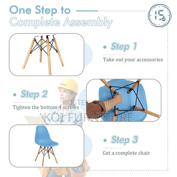 Dining Chairs; Modern Style Outdoor Studio Eames Chairs - thumbnail 6