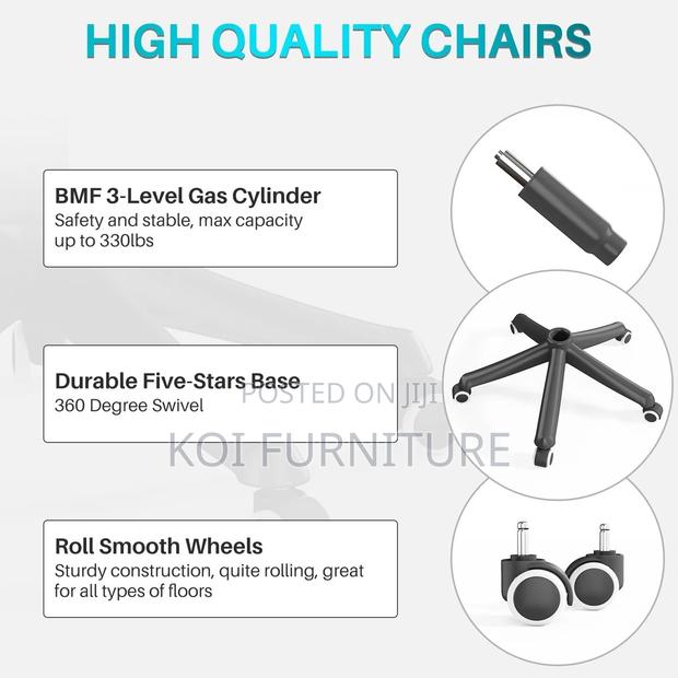 Office Chairs; Ergonomic Mesh Office Task Chair With Headrest - thumbnail 2