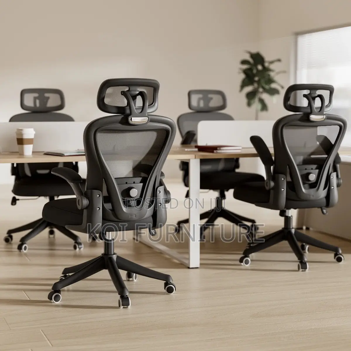 Office Chairs; Ergonomic Mesh Office Task Chair With Headrest