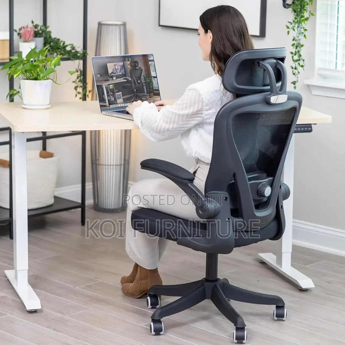 Office Chairs; Ergonomic Mesh Office Task Chair With Headrest