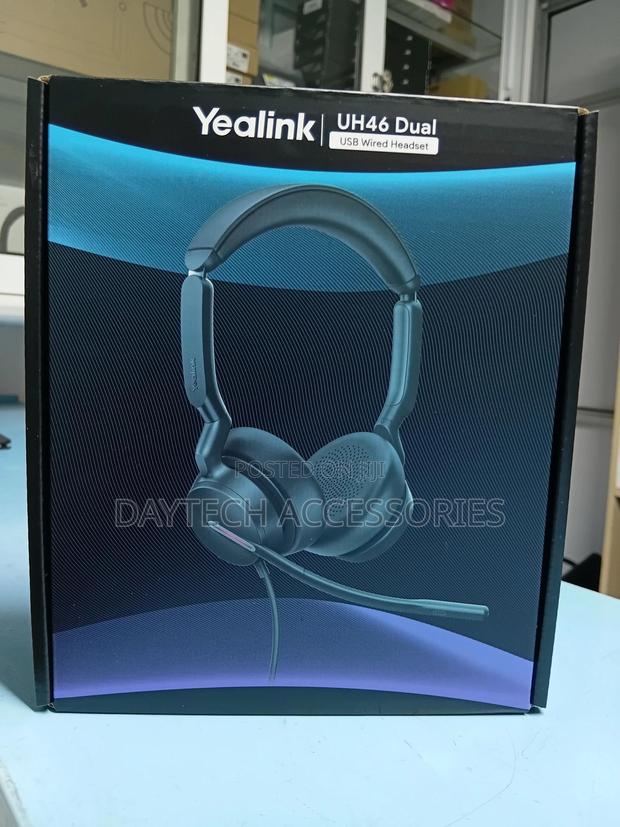 Yealink Uh46 Dual Usb Wired Headset - Black - thumbnail 2