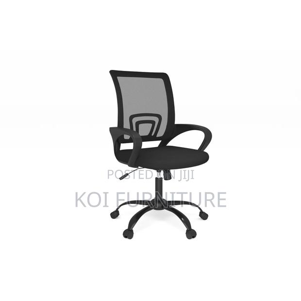 Office Chairs; Modern Swivel Soft Upholstered Nylon Arm Office Chair - thumbnail 2