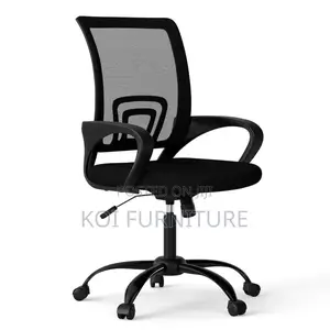 Office Chairs; Modern Swivel Soft Upholstered Nylon Arm Office Chair