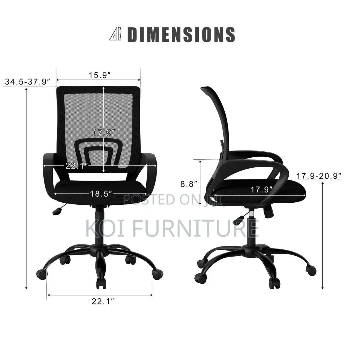 Office Chairs; Modern Swivel Soft Upholstered Nylon Arm Office Chair