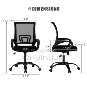Office Chairs; Modern Swivel Soft Upholstered Nylon Arm Office Chair
