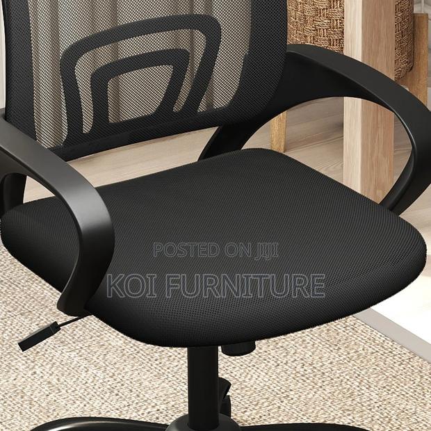 Office Chairs; Modern Swivel Soft Upholstered Nylon Arm Office Chair - thumbnail 8