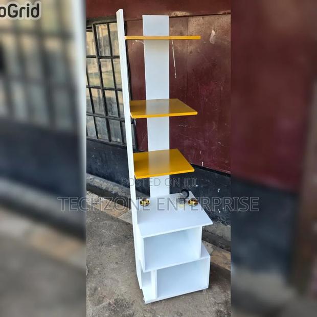 Quality White and Orange Marble Flower Shelf 