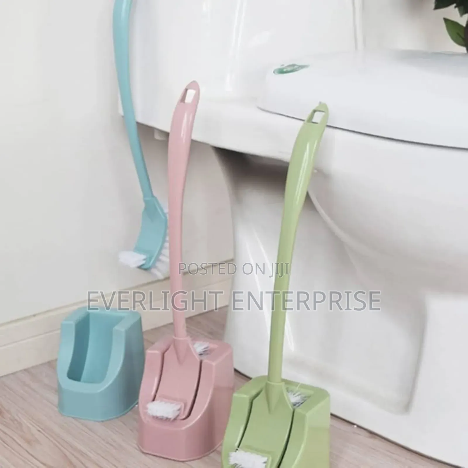 Double Sided Toilet Brush With Matching Stand