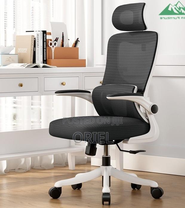 Office Chair : Adjustable Armrest Comfortable Ergonomic Office Chair - thumbnail 4