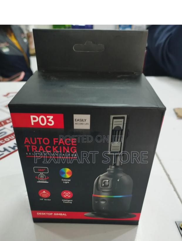 P03 360°Auto Face Tracking Selfie Stick Tripod With Led Light - thumbnail 2