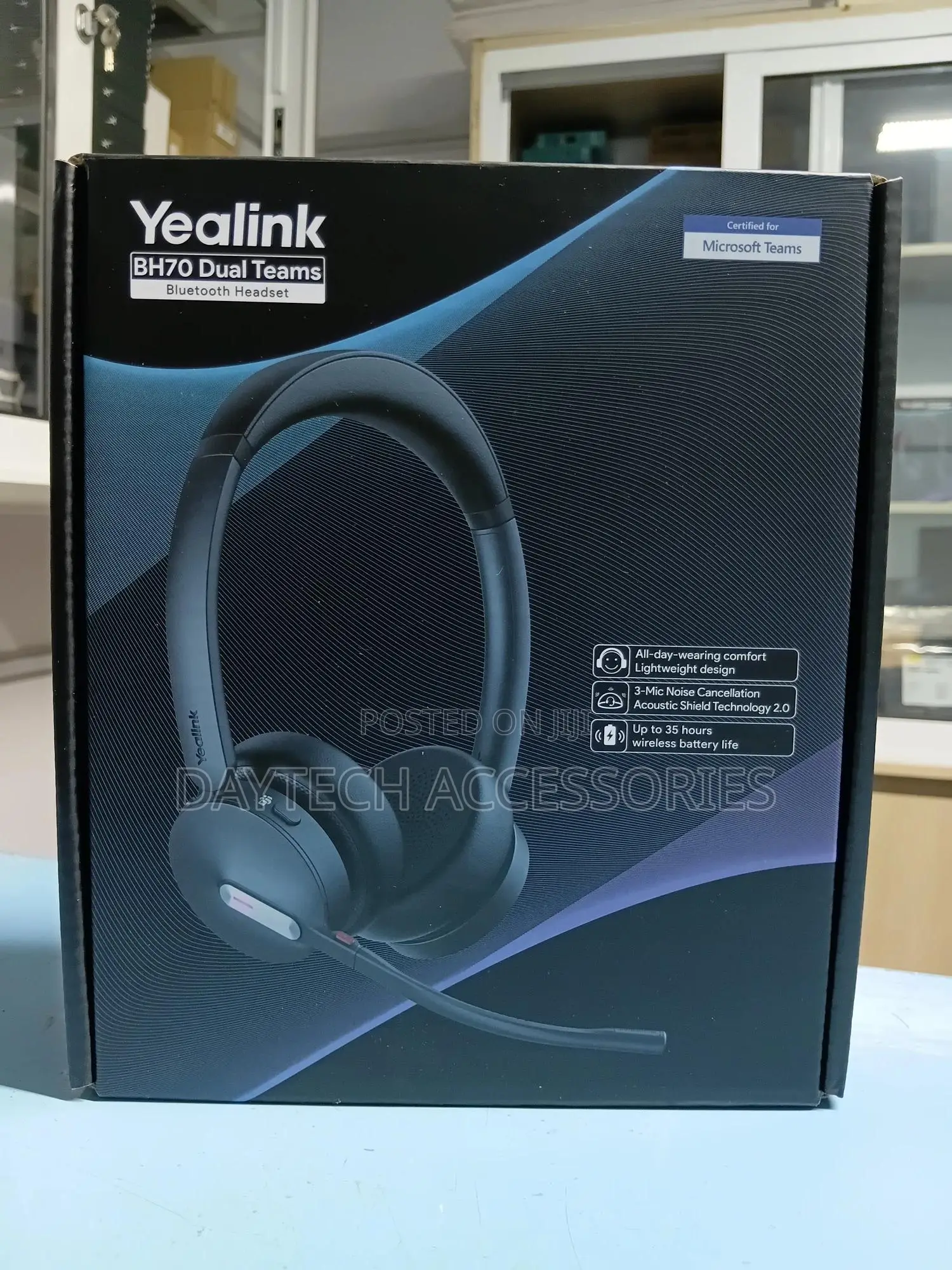 Yealink Bh70 Wireless Headset With Microphone Noise Cancelling,