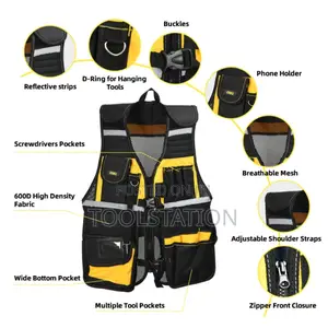Tool Vest Heavy Duty 11 Pockets Edl586113