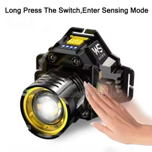 Rechargeable Led Headlight/Head Lamp With Infrared Sensor - thumbnail 2