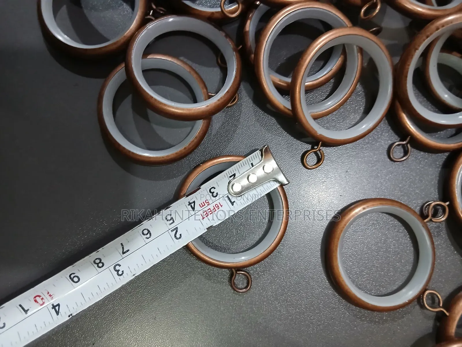 Copper Brown 2 Inch Diameter Curtain Rods Rings