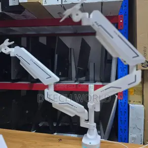 DPR Dual Monitor Arm for Upto 27 Inches in Black and White