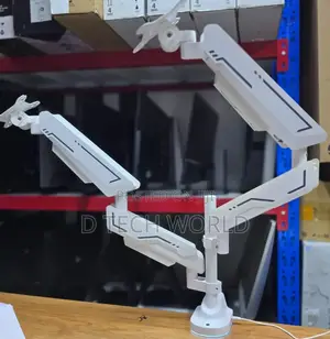 DPR Dual Monitor Arm for Upto 27 Inches in Black and White
