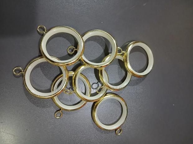 Shiny Gold Curtain Rods Rings
