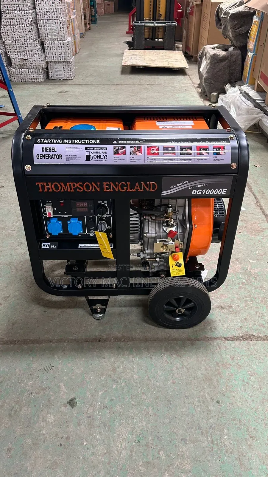 Thompson England Single Phase Key Start 7kw/10kva