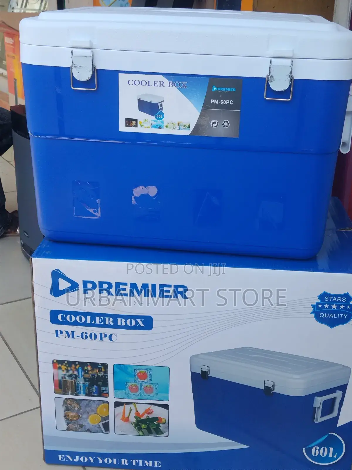 Premier 60l Portable Ice Cooler Box for Camping Travel