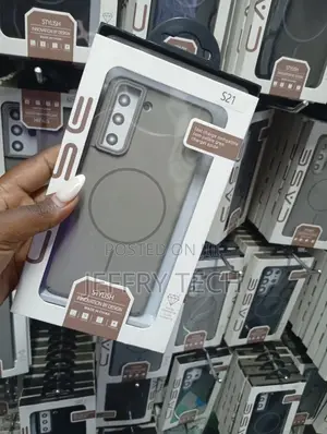 Samsung Galaxy S21 Wireless Charging Light-Grey, Shock-Resistant Case