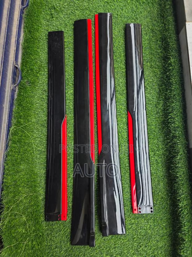 Sport Side Skirts Lip Kit Universal Black Red Car Styling