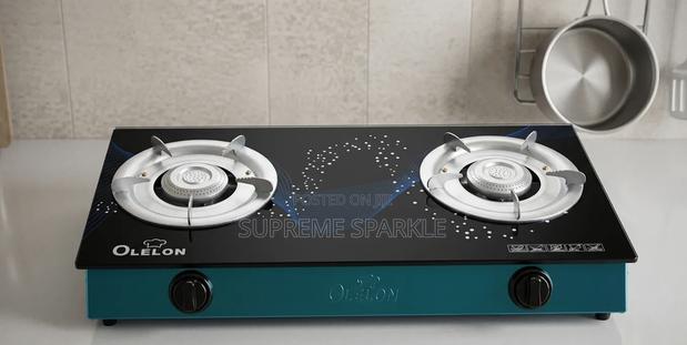 Olelon 2-burner Glass Top Gas Stove Cooker