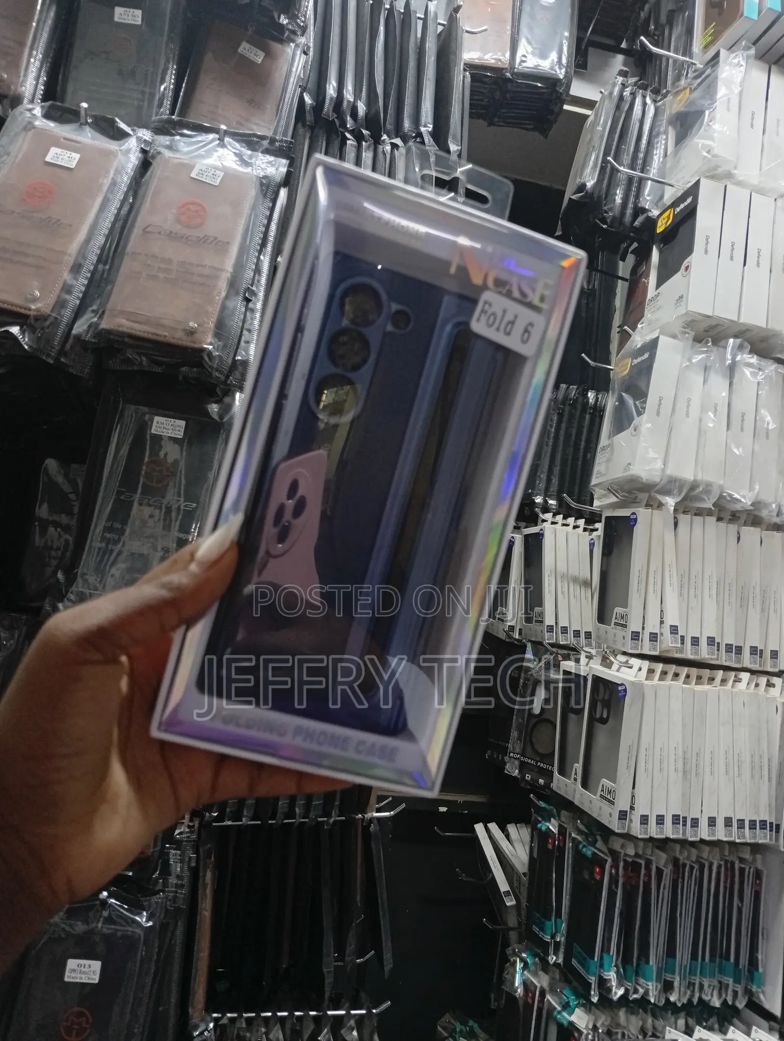 Samsung Galaxy Z Fold 6,Blue Leather-Style Case