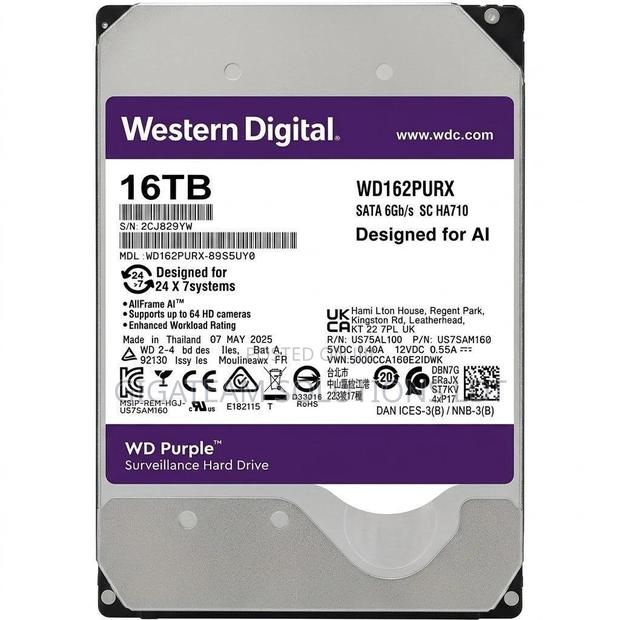 16tb Western Digital Wd Purple (Wd162purx)