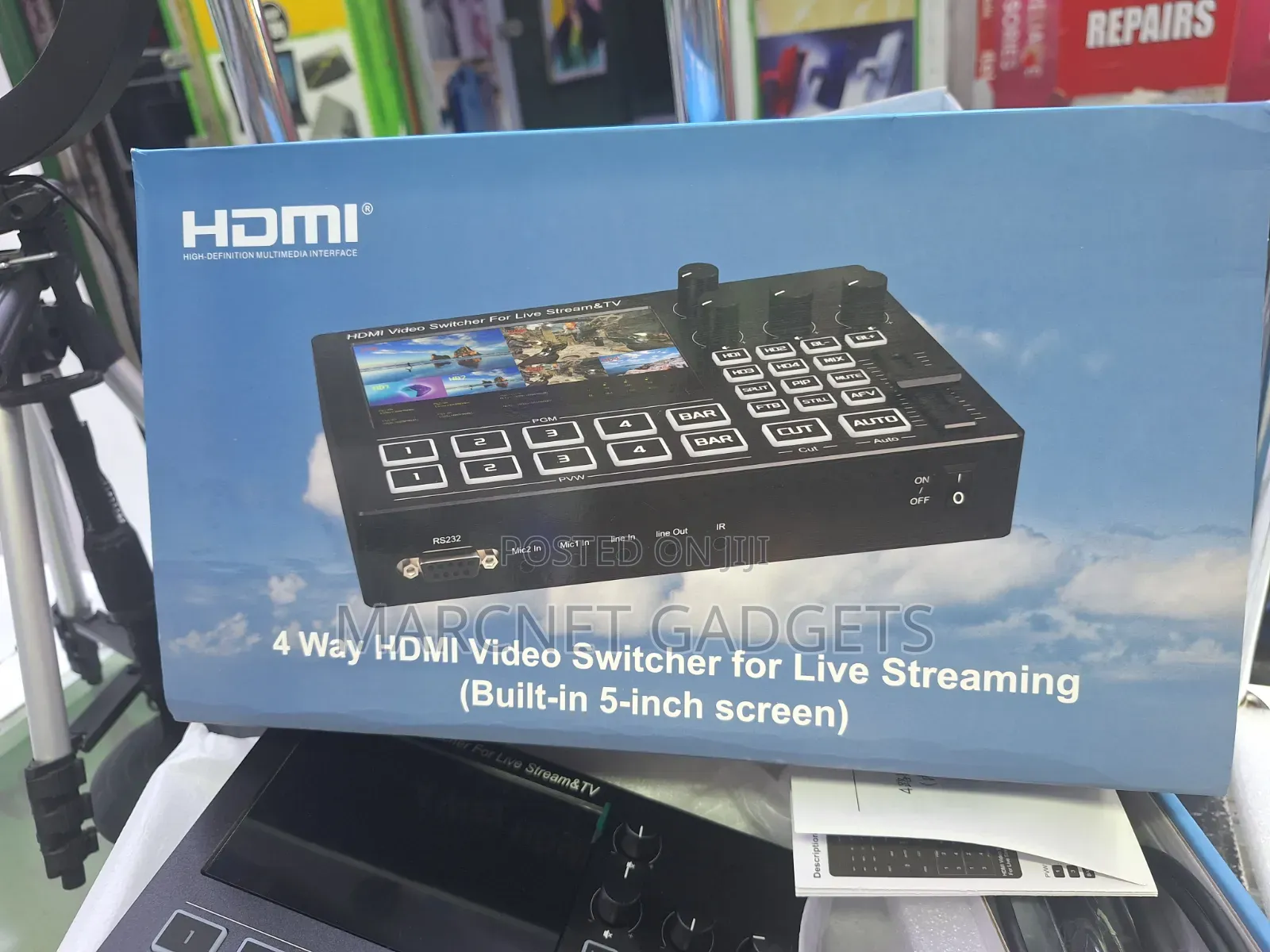 4 Way Hdmi Video Switcher Forblive Streaming With Built in Screen