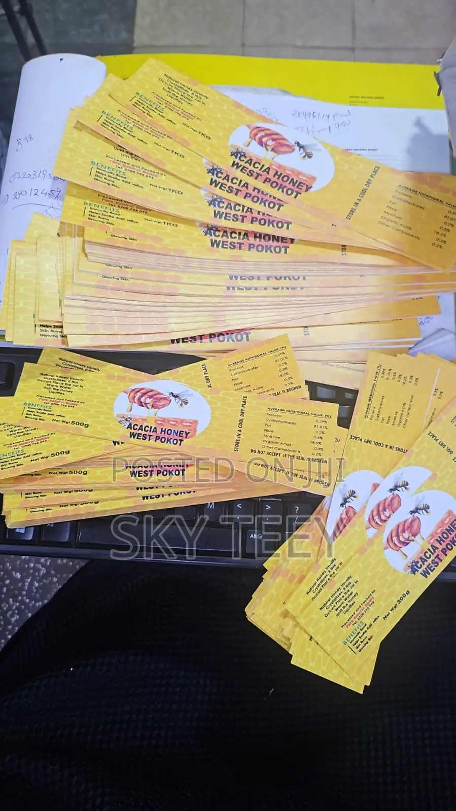Honey Labels Water Event Stickers