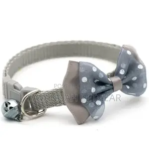 Cat Collar With Bowtie and Polka Dots Bell