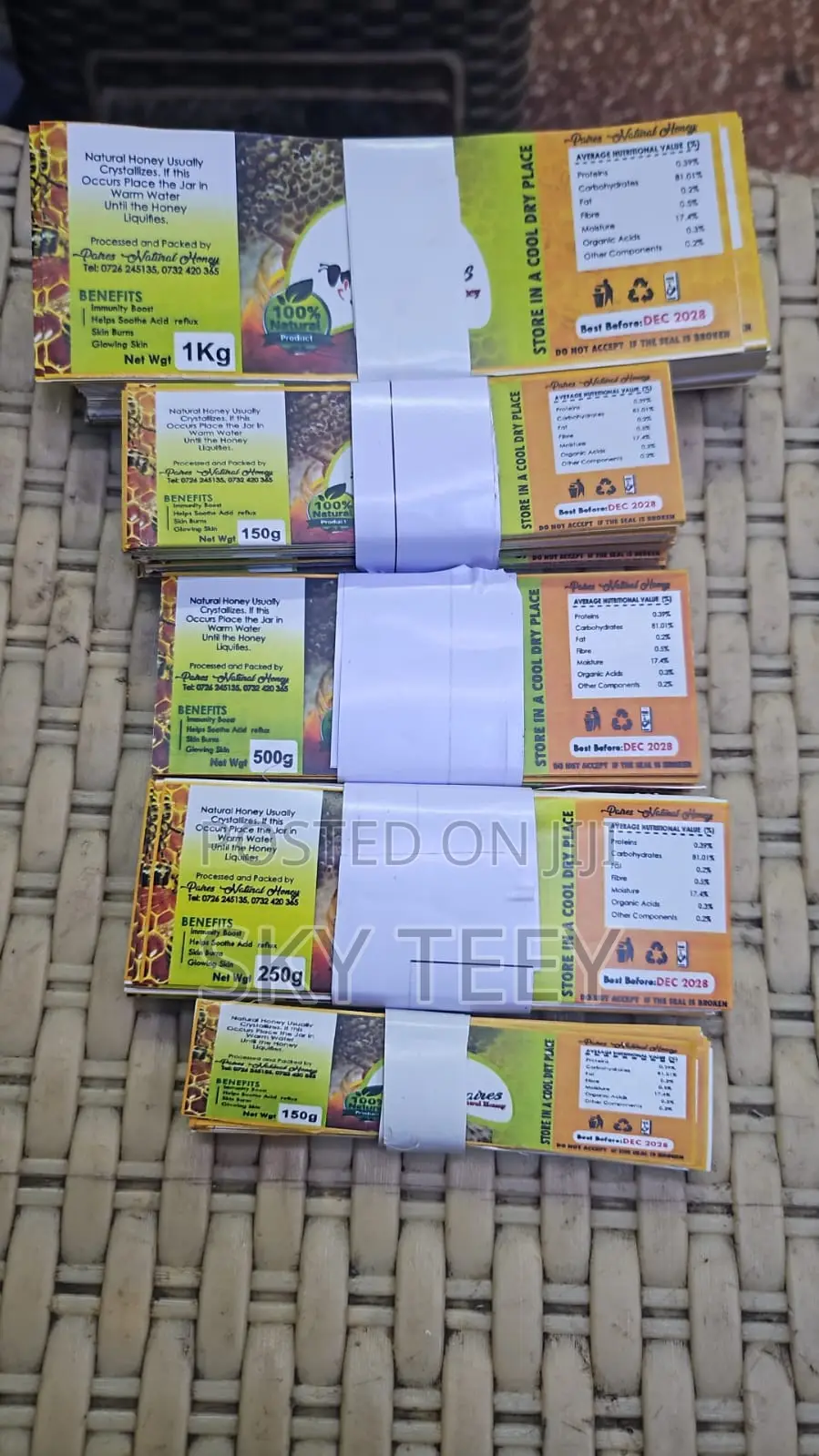 Honey Labels Water Event Stickers