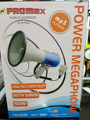 Power Mega Phone Speaker Usb /Card Slot With Siren 50w