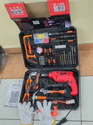 Now in Stock 
Edon 1000w Electric Drillset 
117pcs Toolset 
Drill