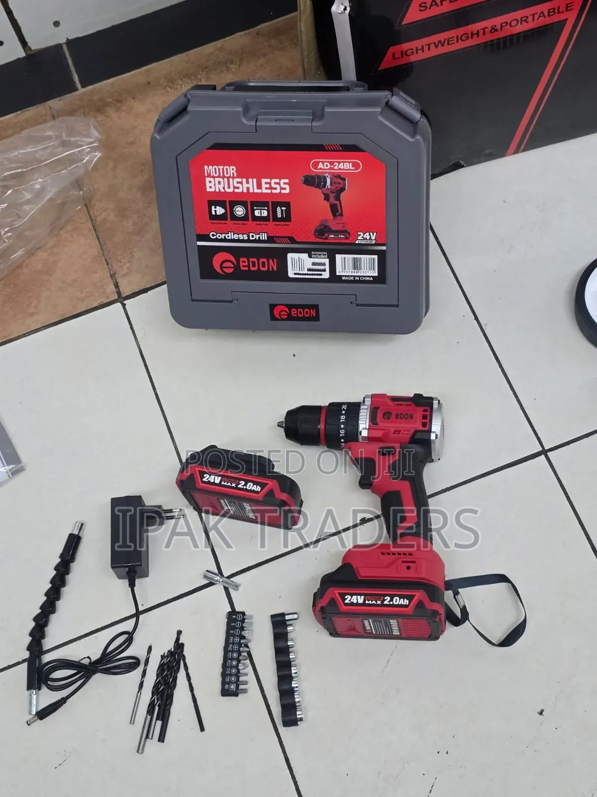 Now in Stock 
24v Edon Brushless Drill With Hammer Fuction