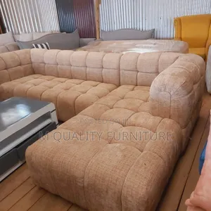 Cream Bubble Modern Sofa -6 Seater