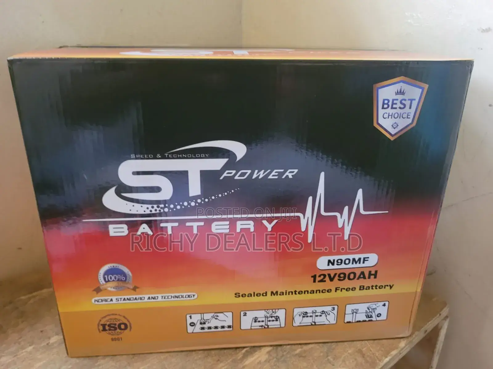 St Power N90mf (12v/90ah) Car Battery