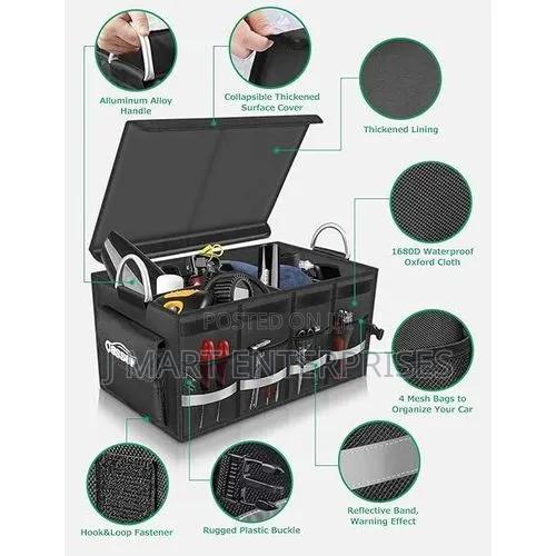 Foldable Car Trunk Organizer With Lid for Suv Car - thumbnail 2