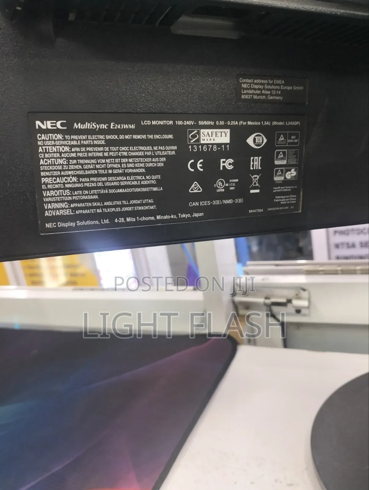 Nec L243qp Wide Monitor