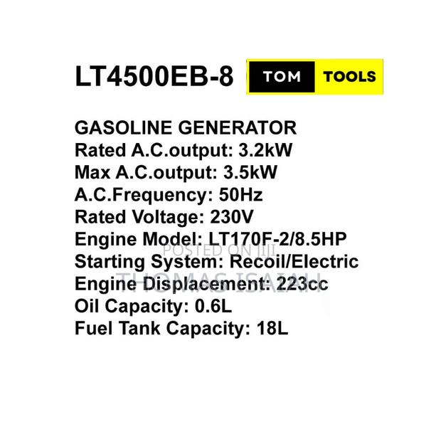 Lt4500eb-8 3.5kw Low Noise Petrol Generator With Avr - thumbnail 2